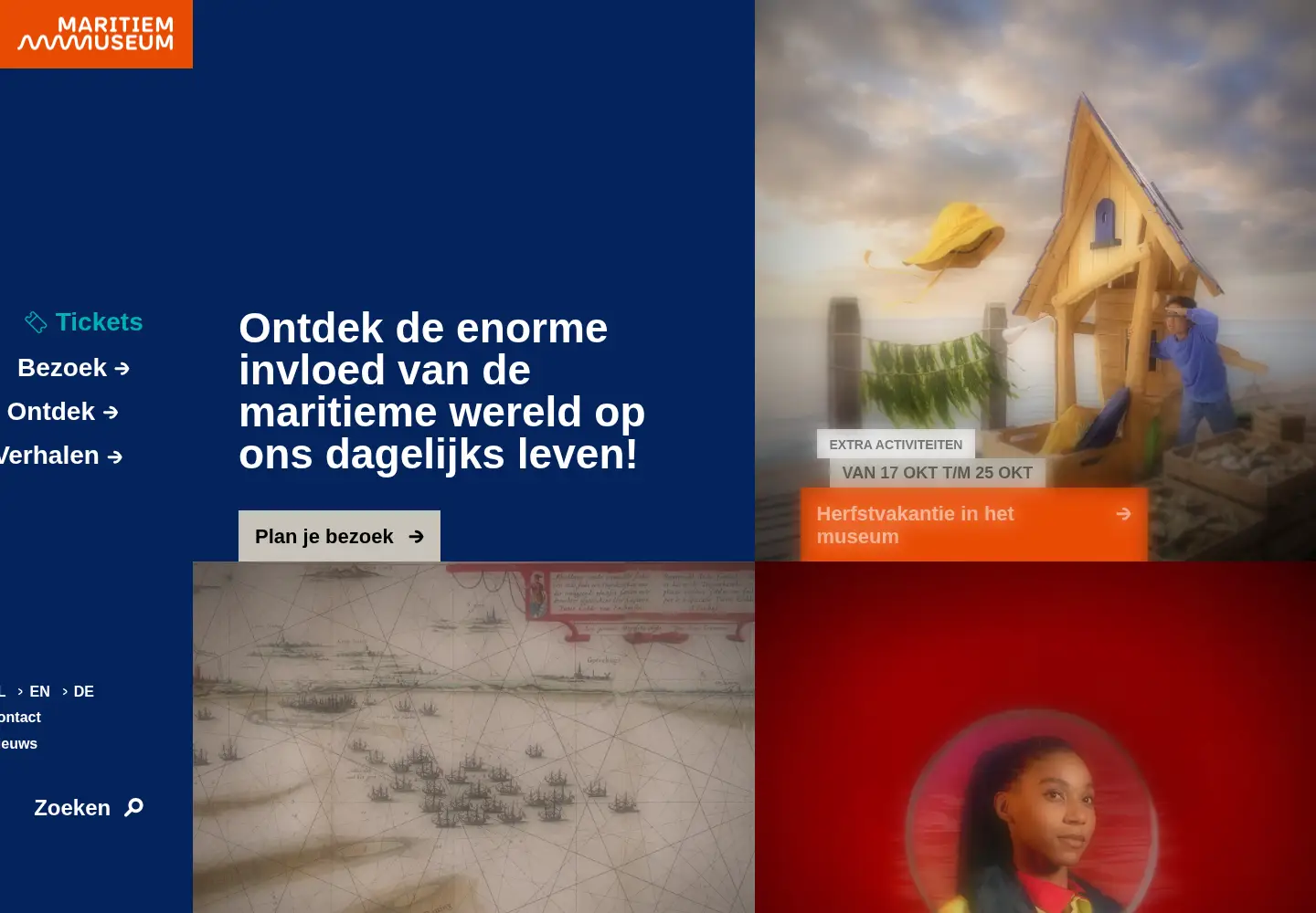 Captured homepage of maritiemmuseum.nl in the current scan