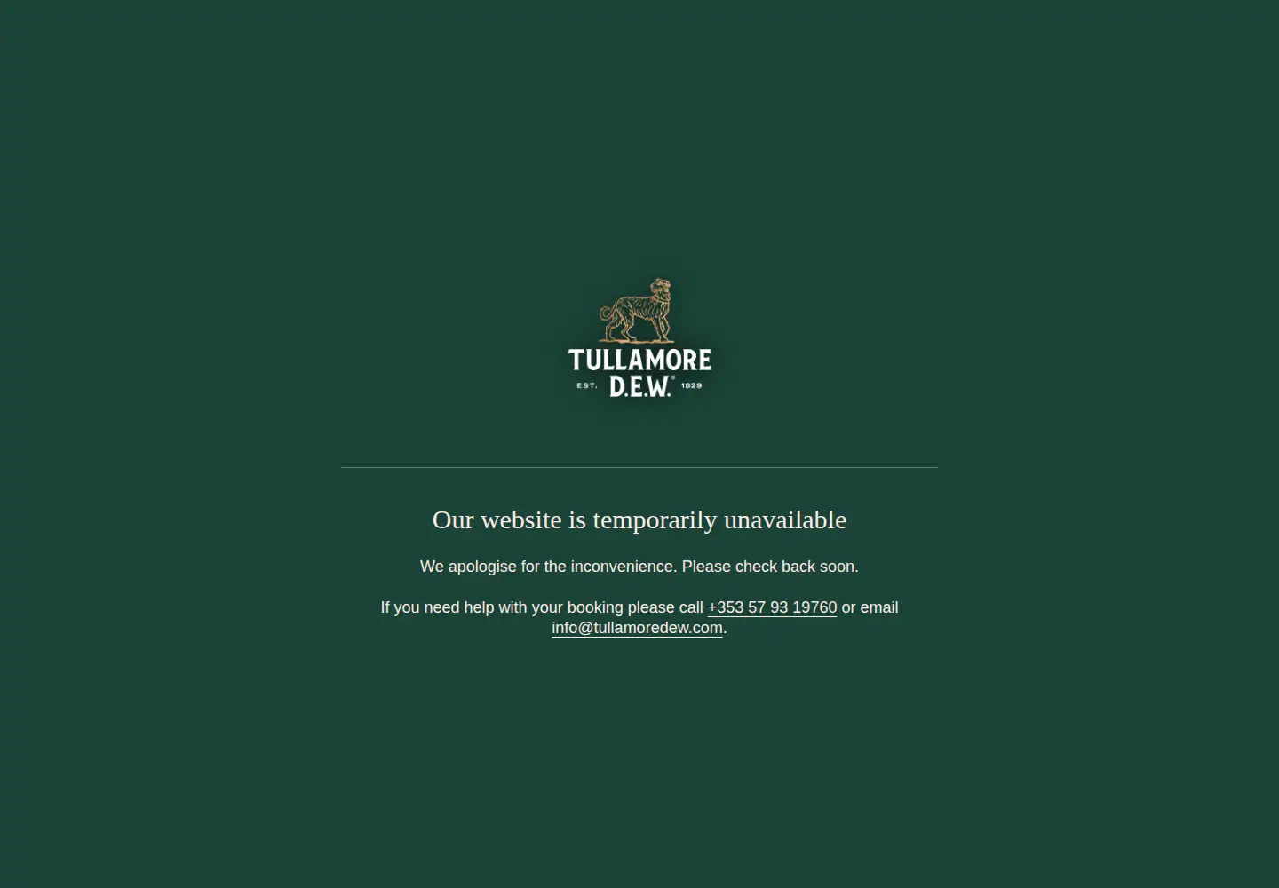 Screenshot of tullamoredew.com
