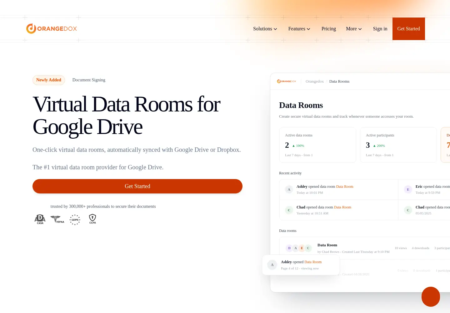 Screenshot of orangedox.com