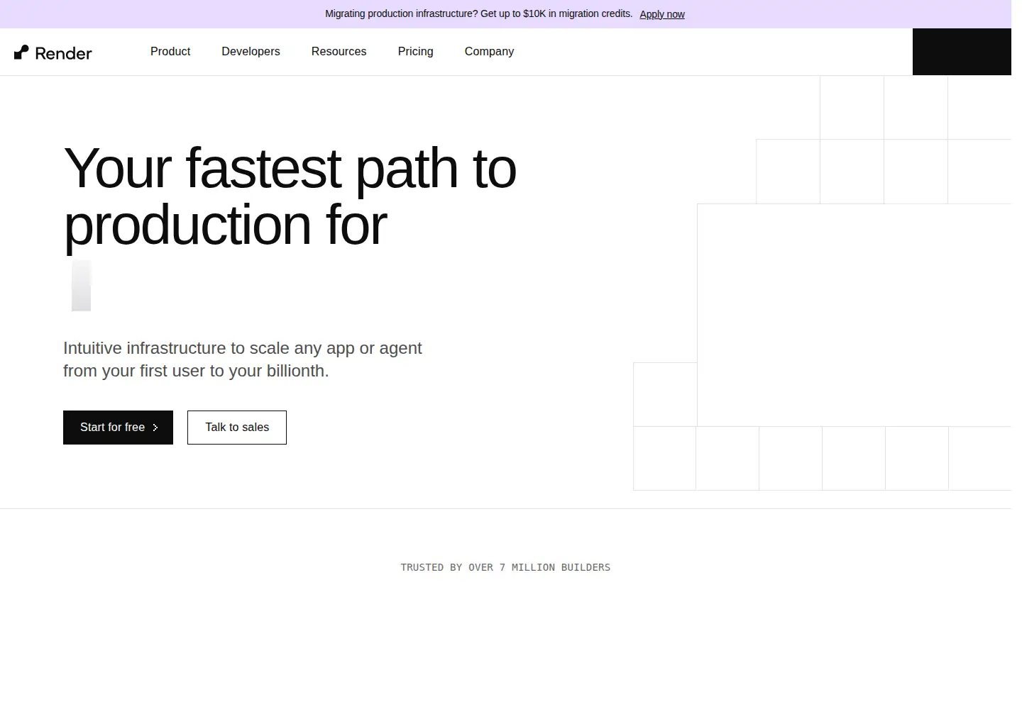 Screenshot of render.com
