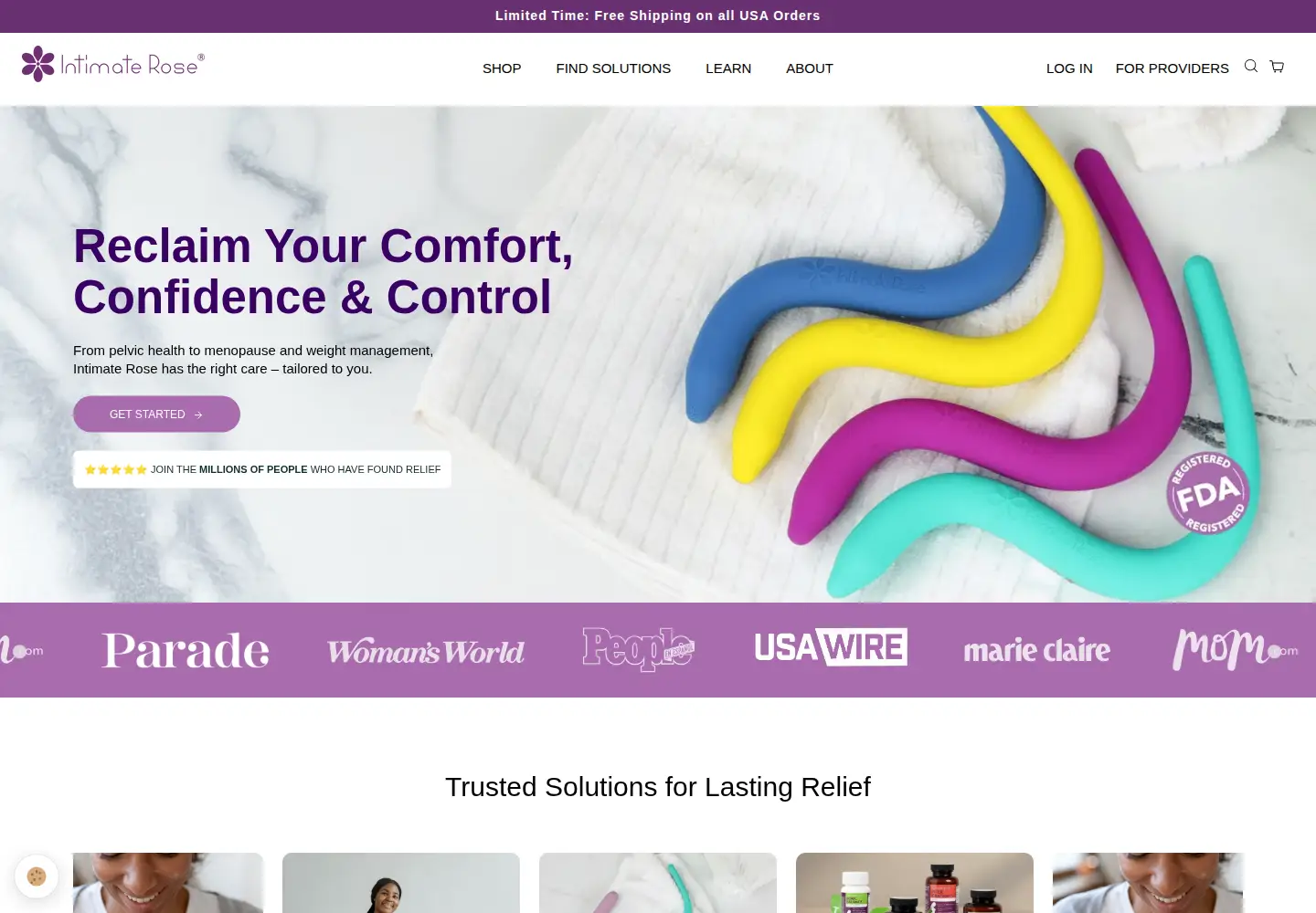Screenshot of intimaterose.com