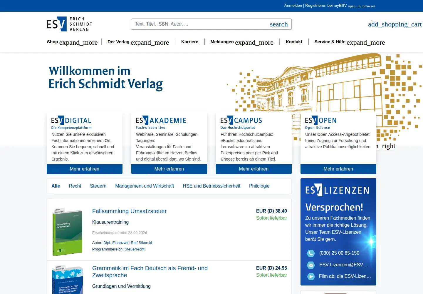 Screenshot of esv.info