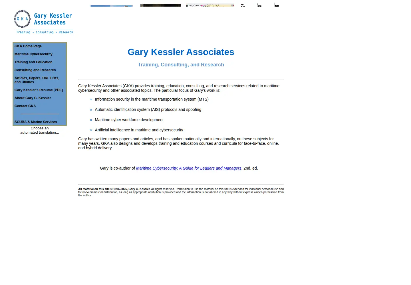 Screenshot of garykessler.net
