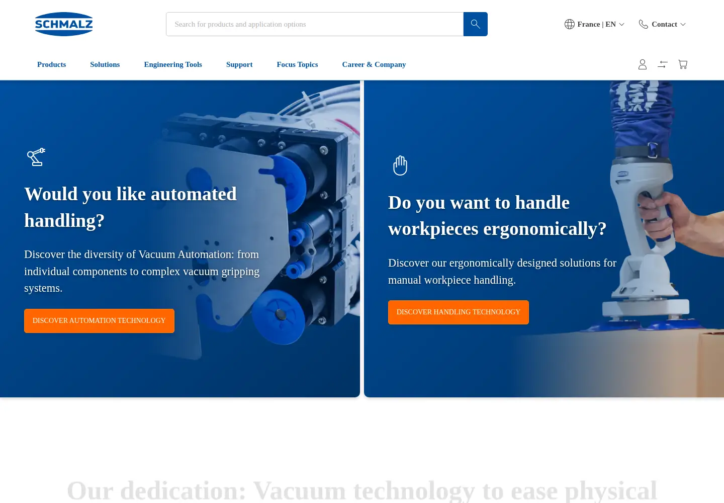 Screenshot of schmalz.com