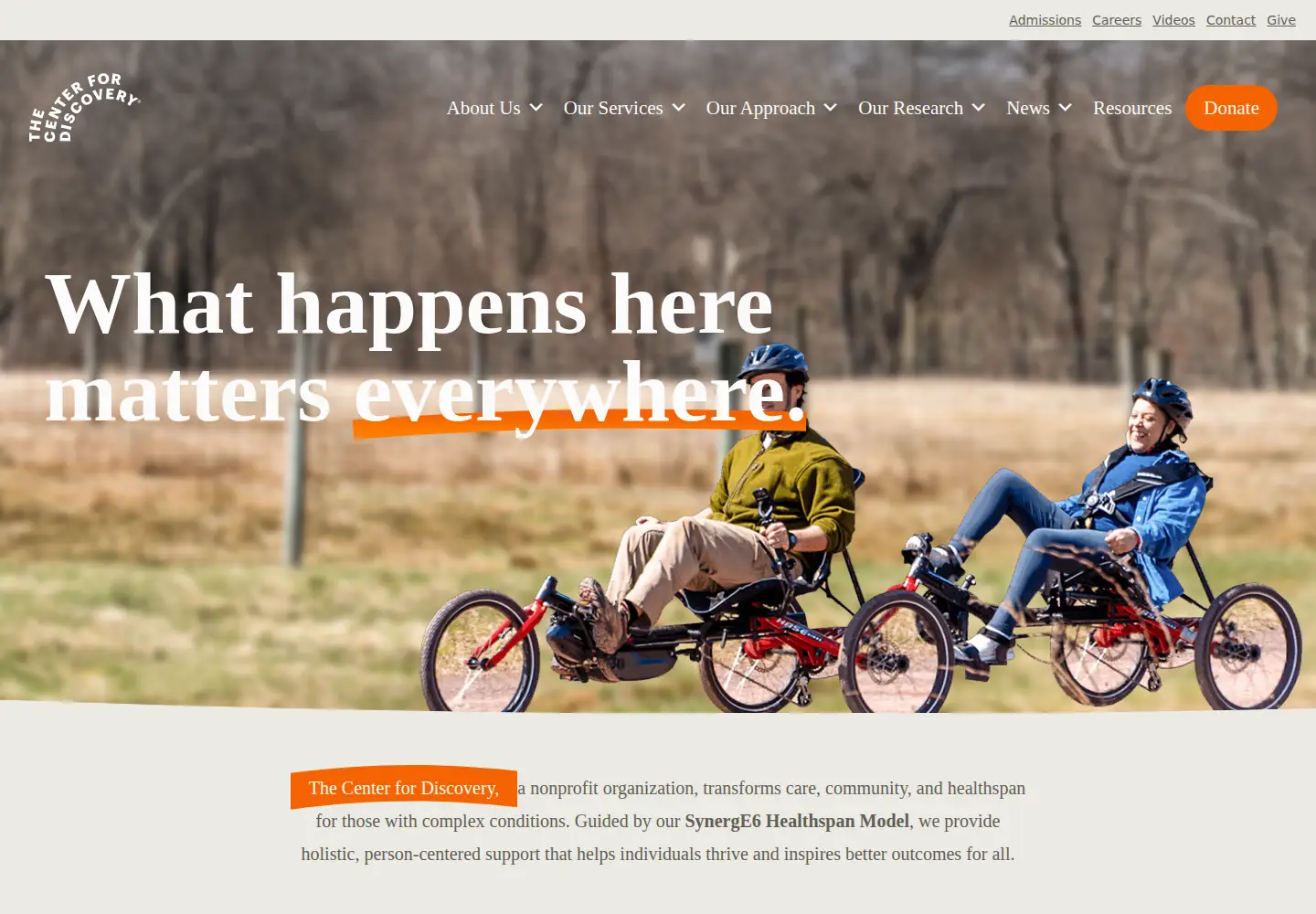 Screenshot of thecenterfordiscovery.org