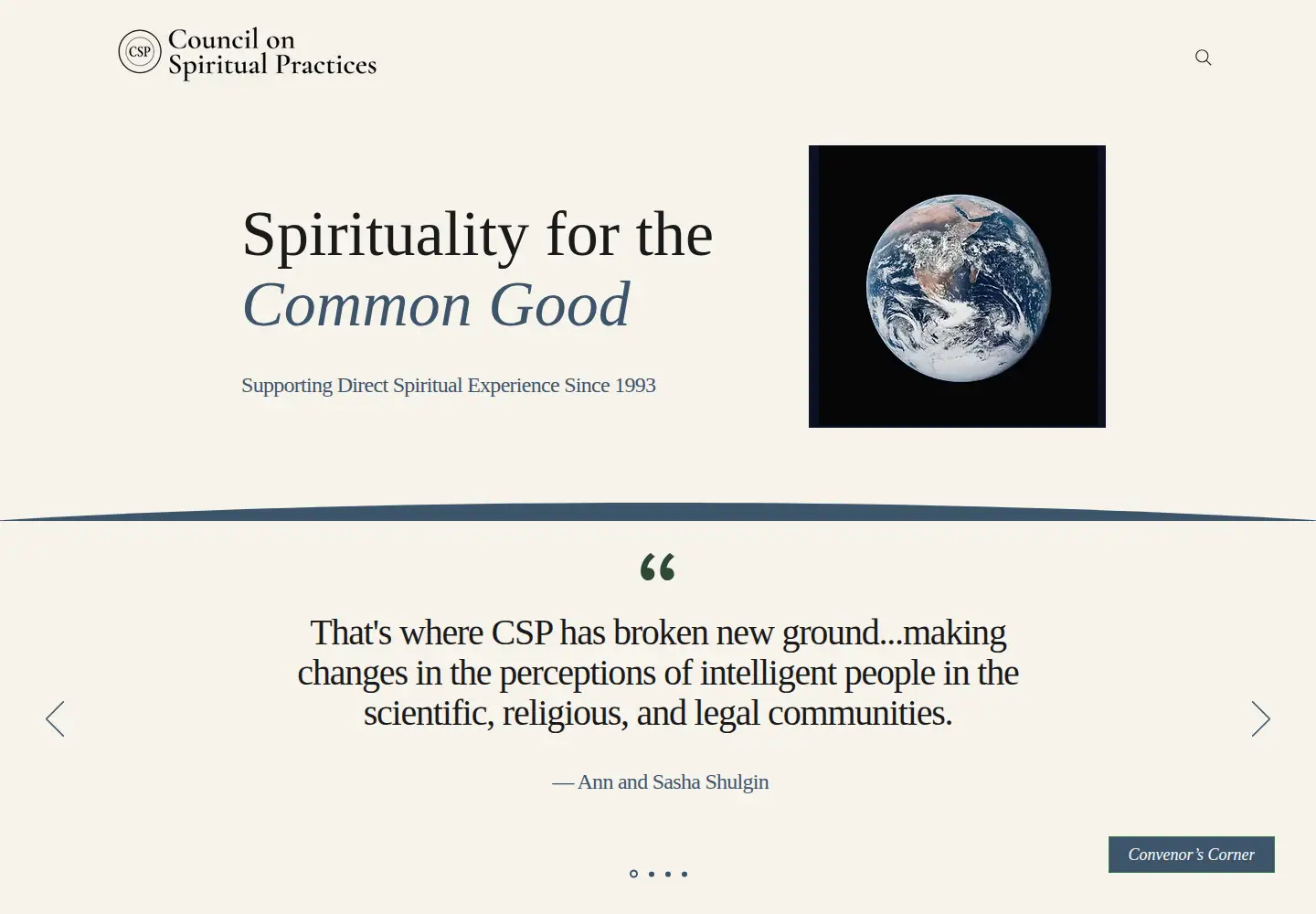 Screenshot of csp.org