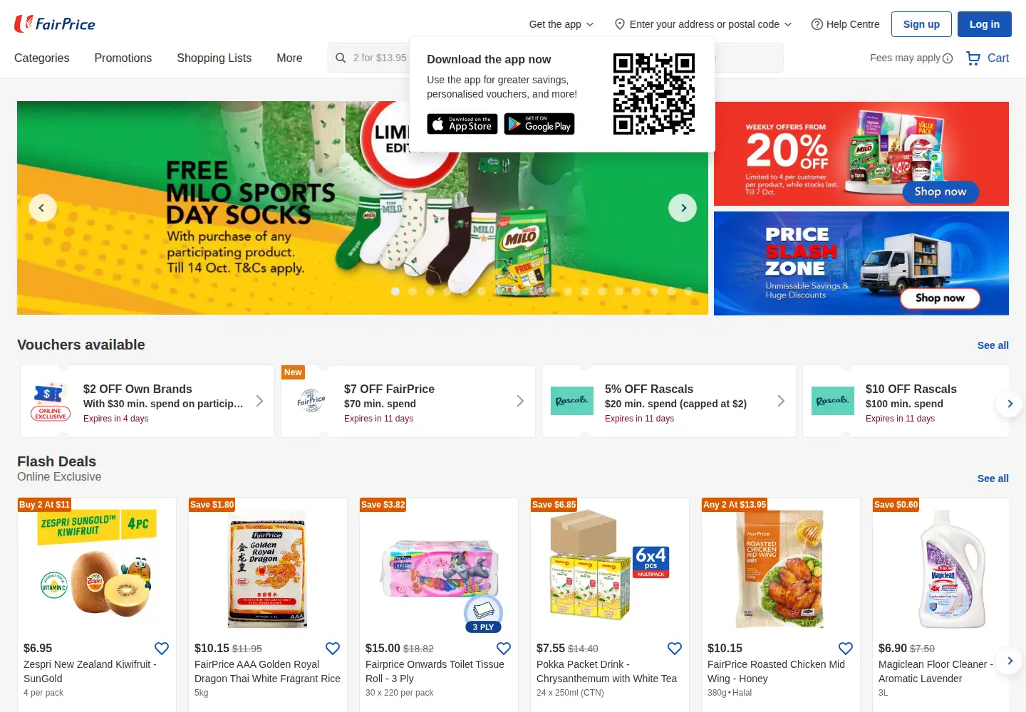 Screenshot of fairprice.com.sg