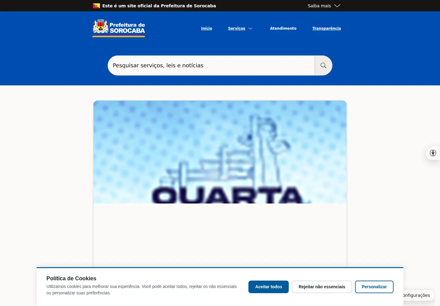 Screenshot of sorocaba.sp.gov.br