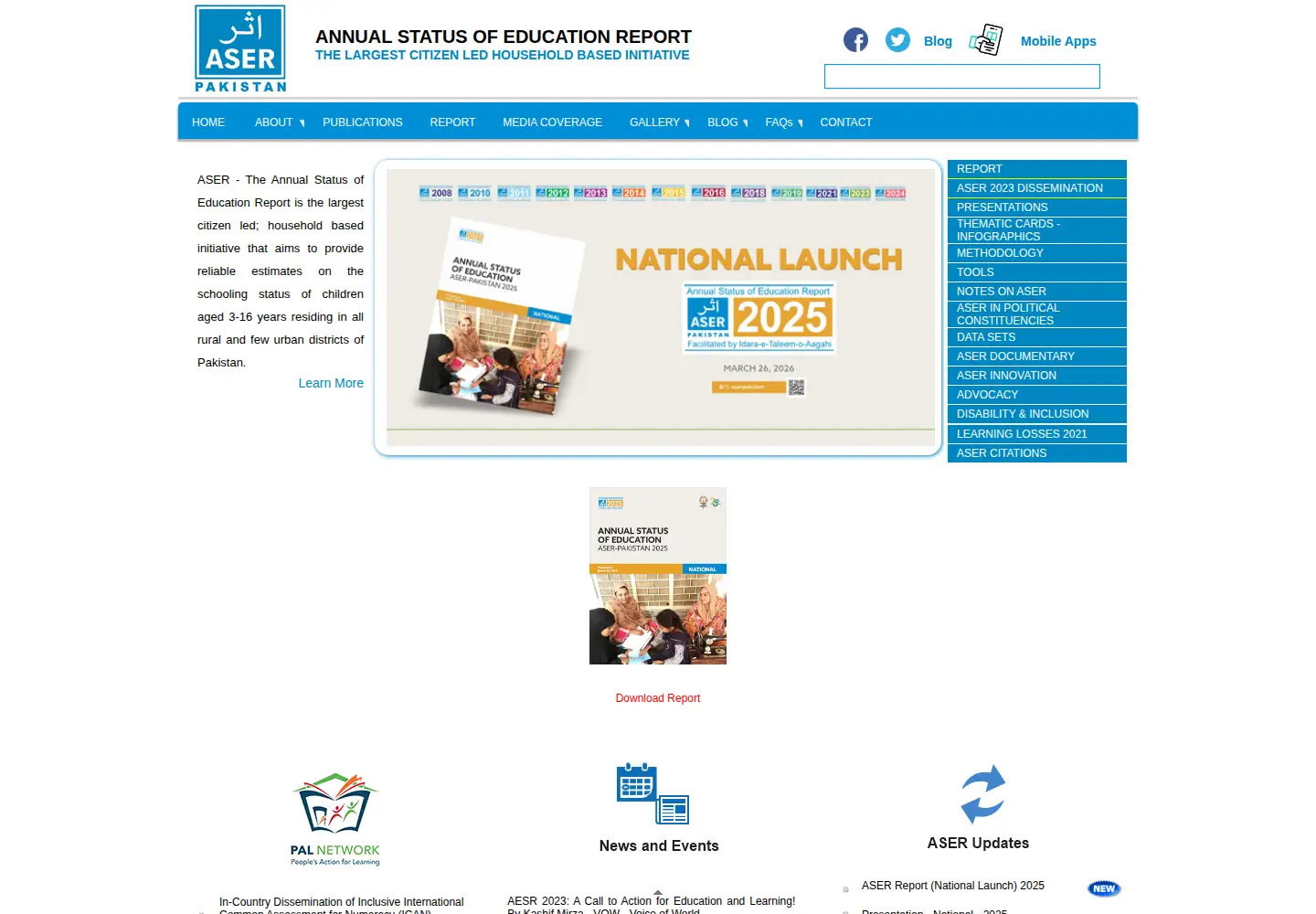 Screenshot of aserpakistan.org