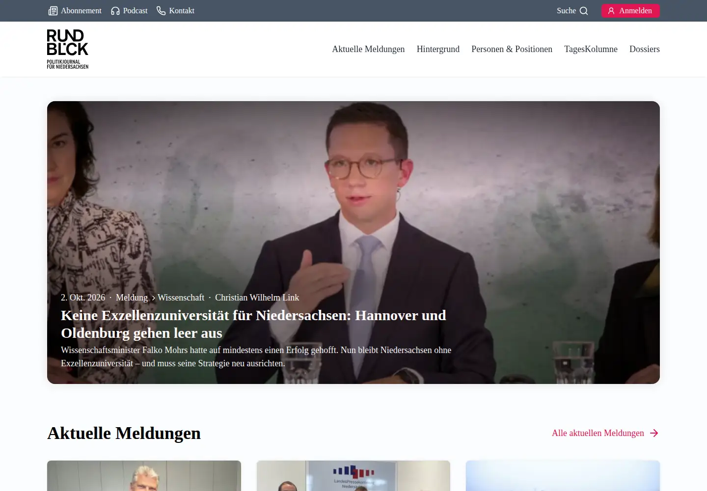 Screenshot of rundblick-niedersachsen.de