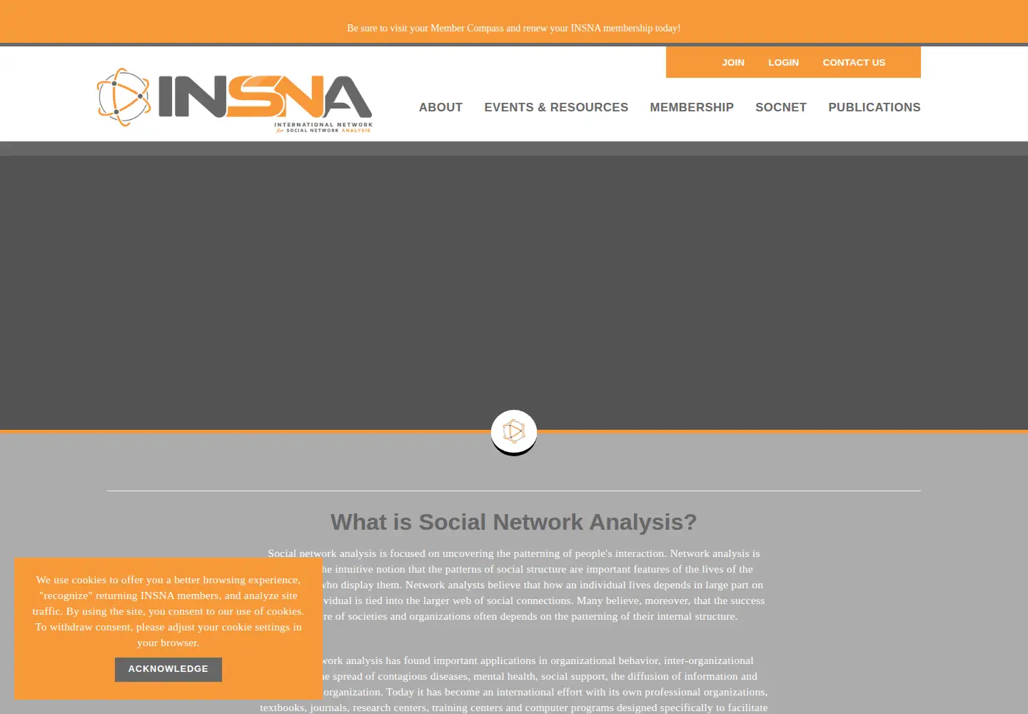 Screenshot of insna.org