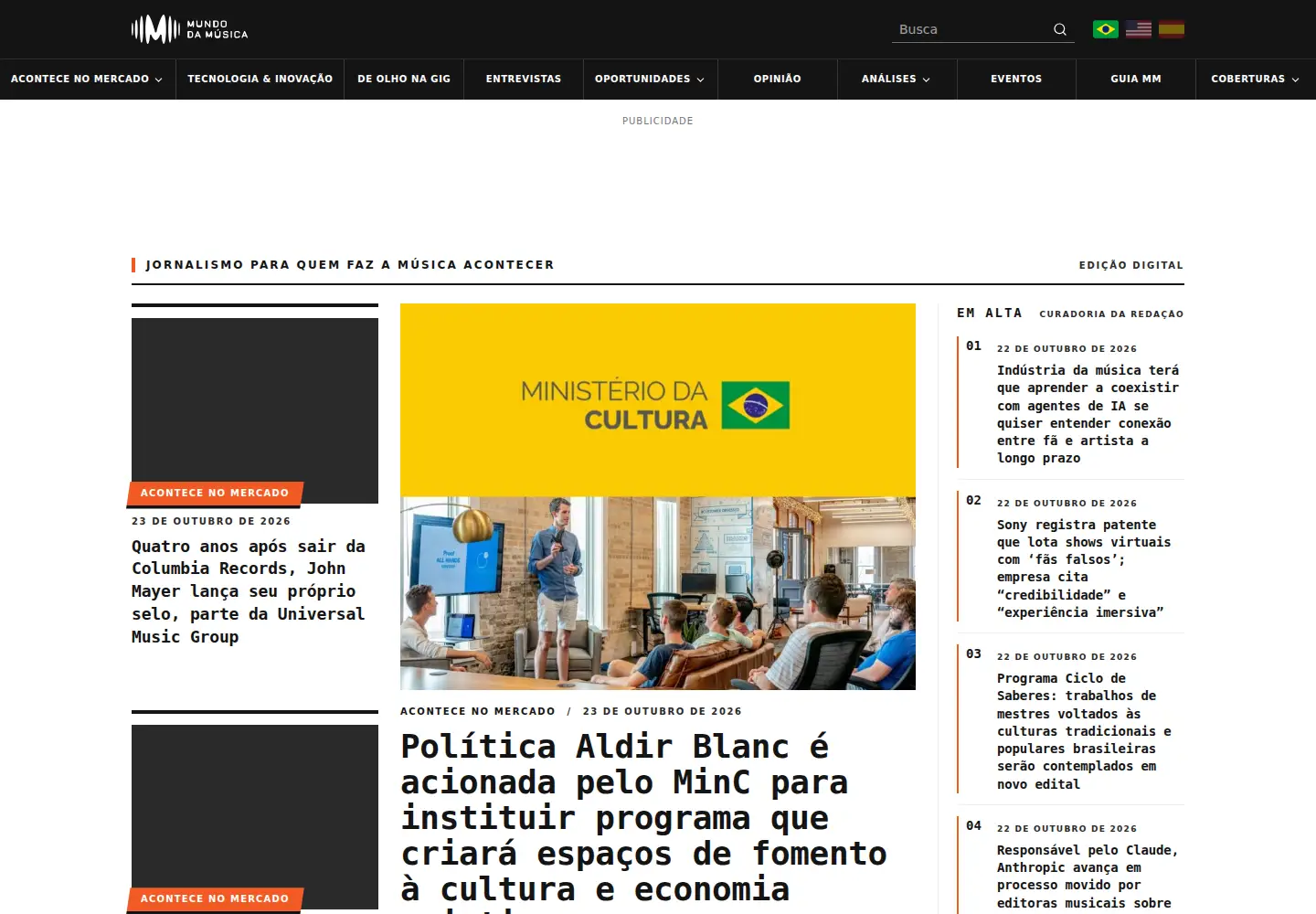 Screenshot of mundodamusicamm.com.br