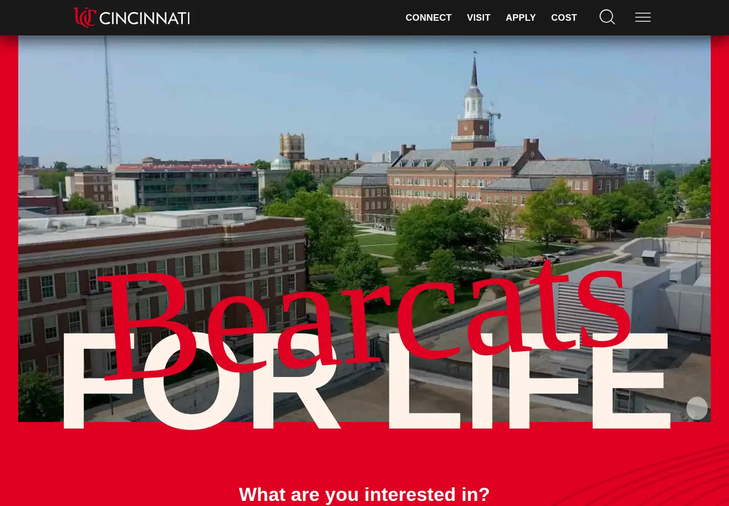 Screenshot of uc.edu