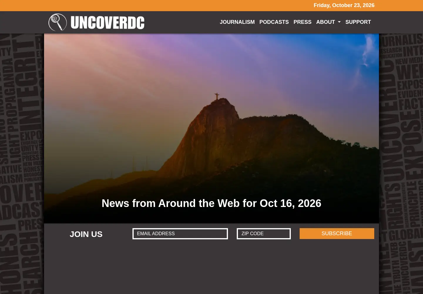 Captured homepage of uncoverdc.com in the current scan