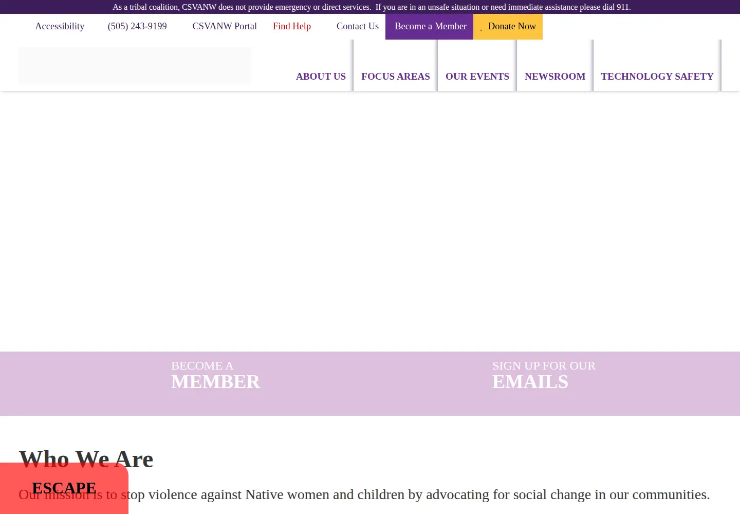 Screenshot of csvanw.org