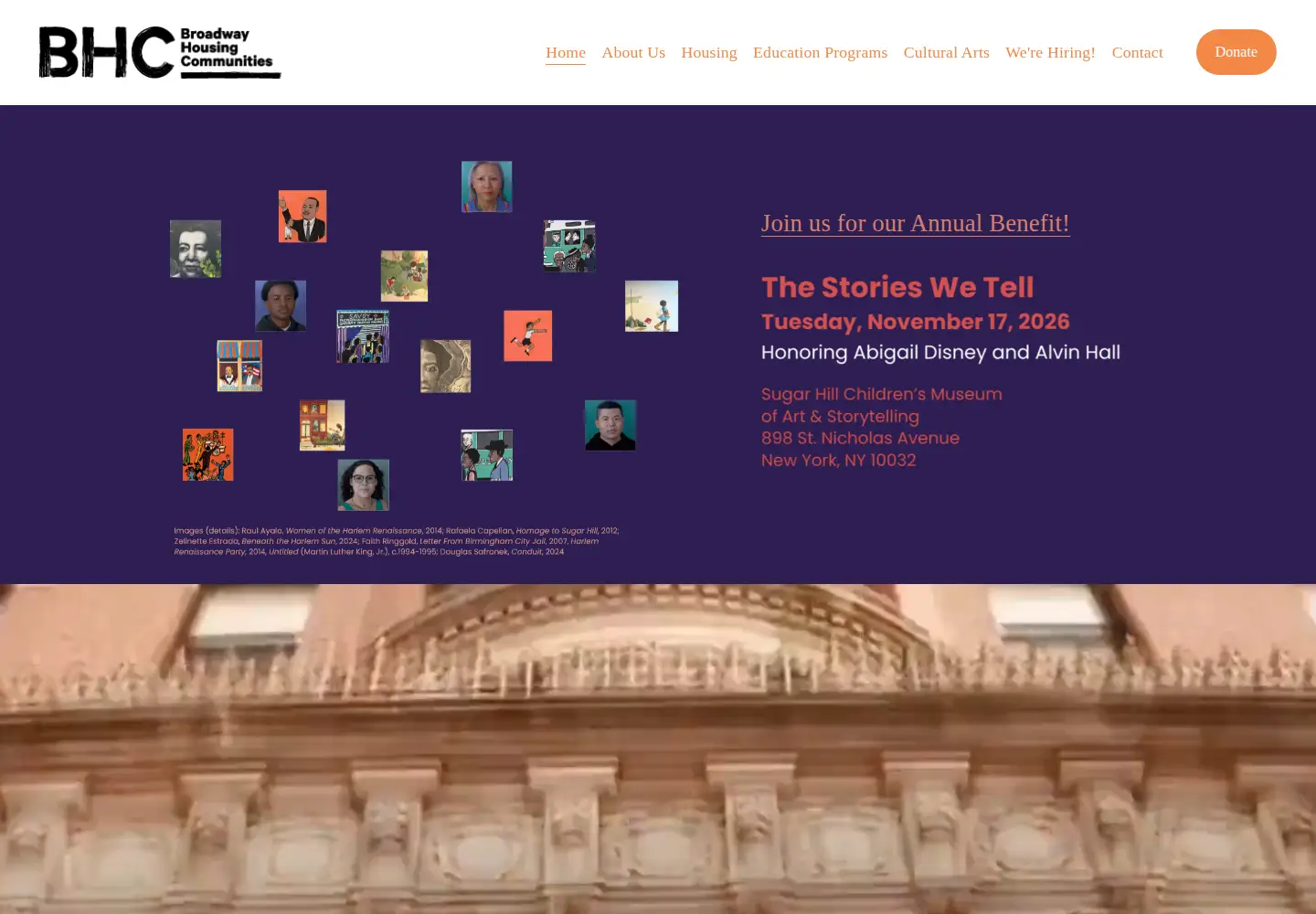 Screenshot of broadwayhousing.org