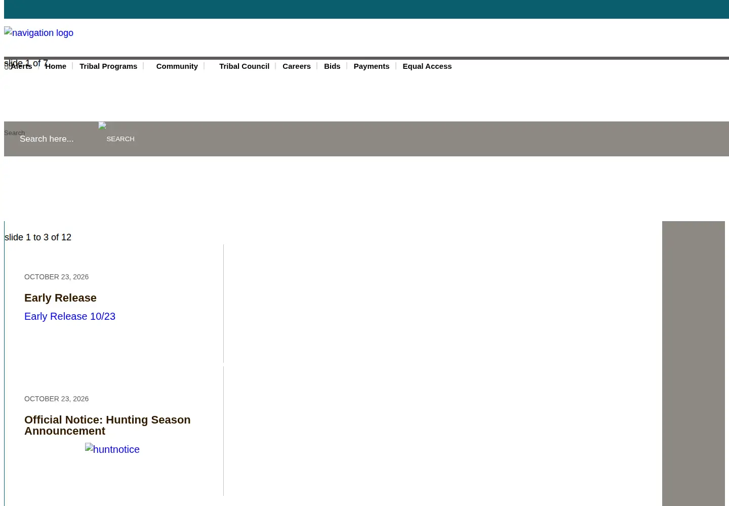 Screenshot of kaibabpaiute-nsn.gov