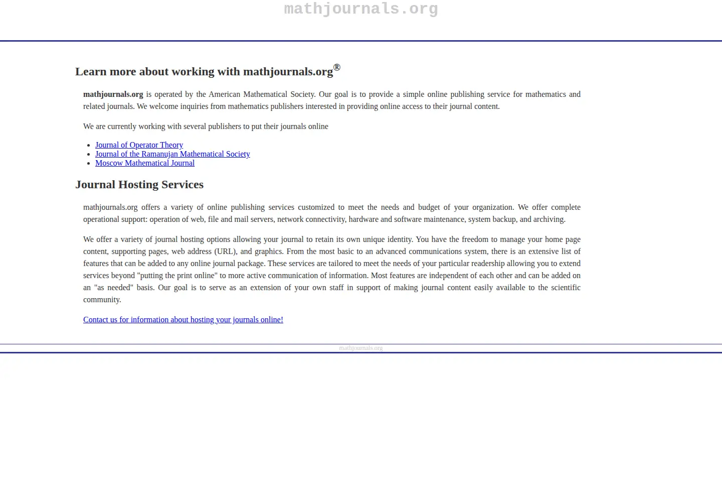 Screenshot of mathjournals.org