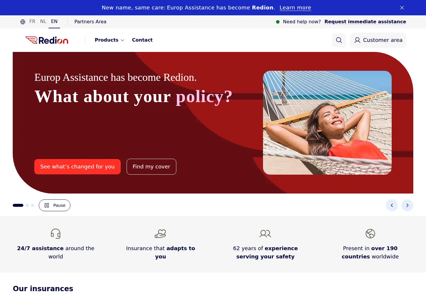 Screenshot of europ-assistance.be