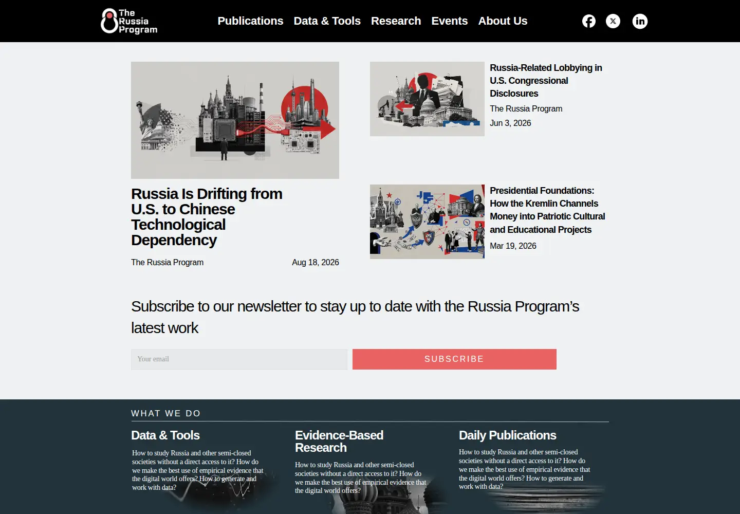 Screenshot of therussiaprogram.org