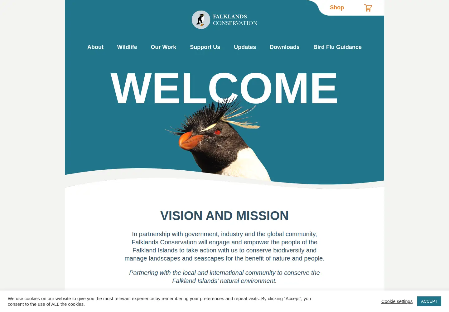Screenshot of falklandsconservation.com