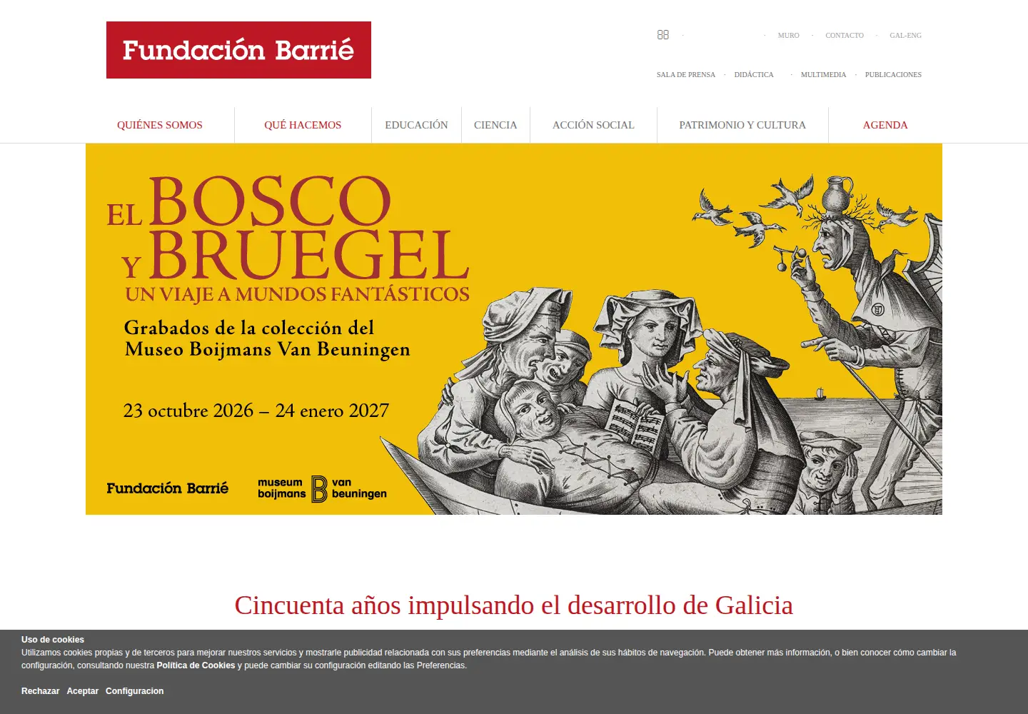 Captured homepage of fundacionbarrie.org in the current scan