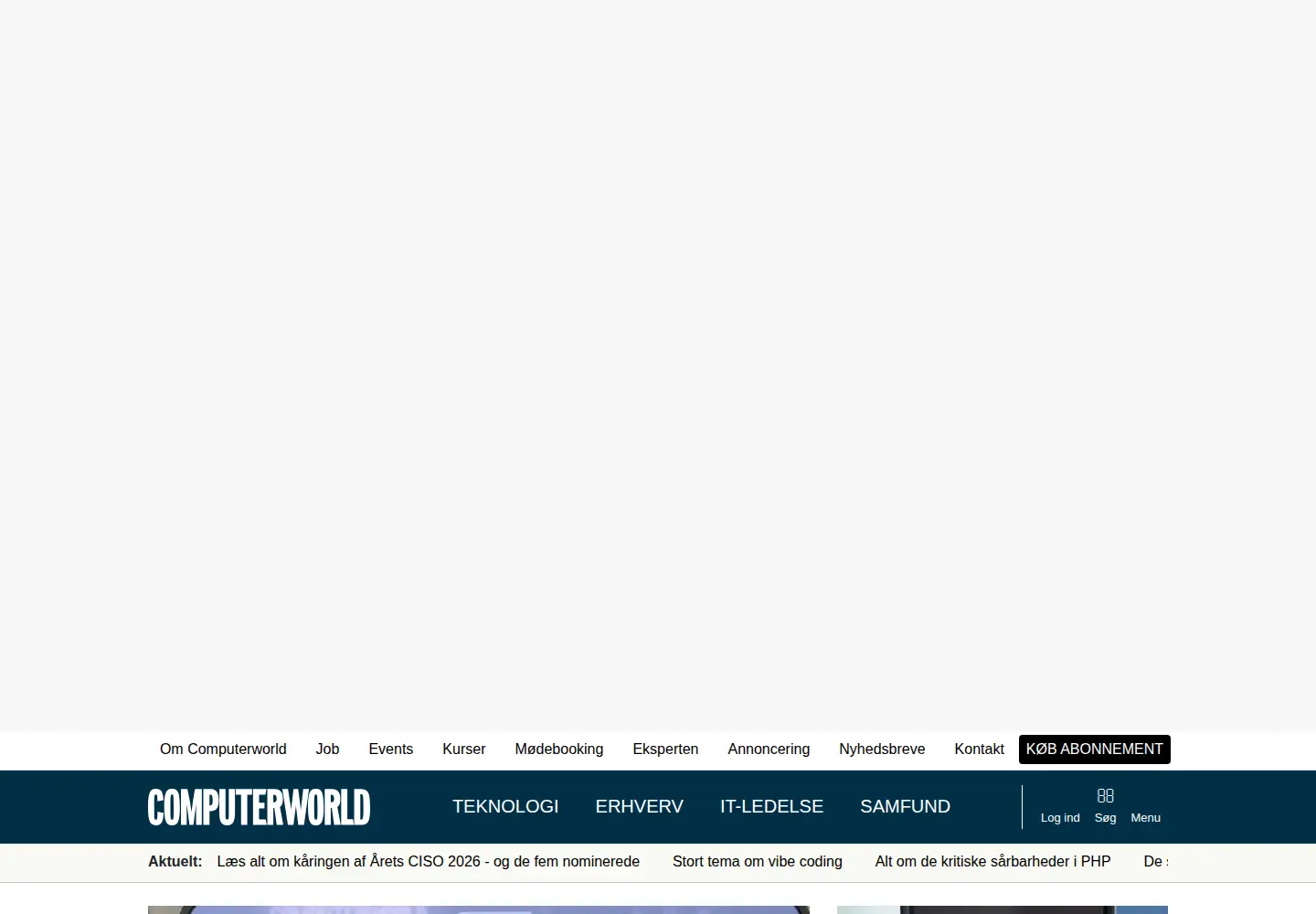 Captured homepage of pcworld.dk in the current scan