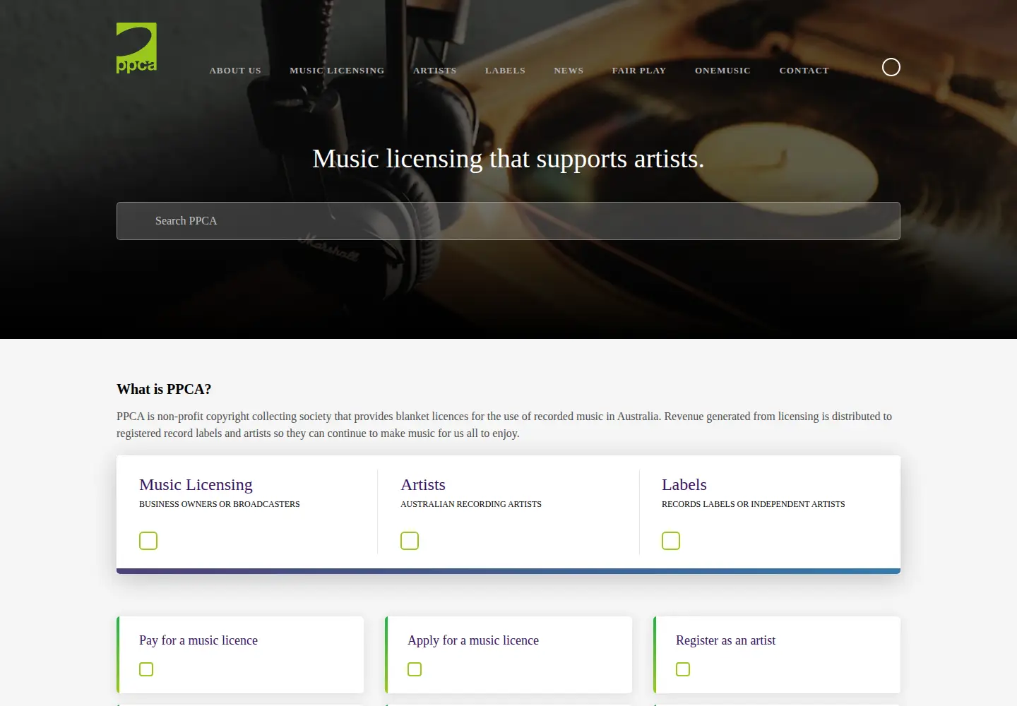 Screenshot of ppca.com.au