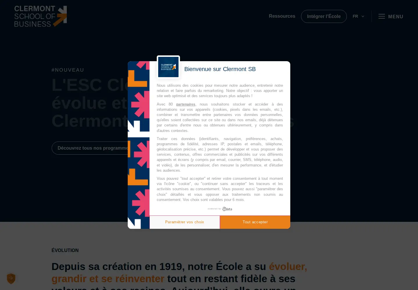 Screenshot of esc-clermont.fr