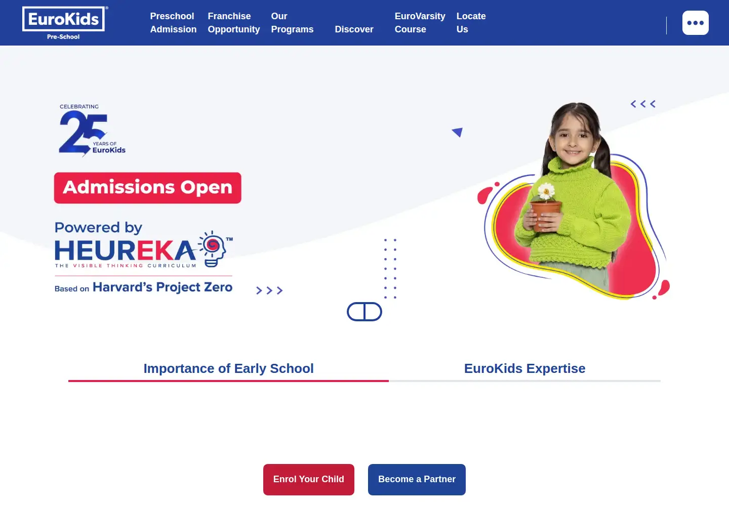 Screenshot of eurokidsindia.com