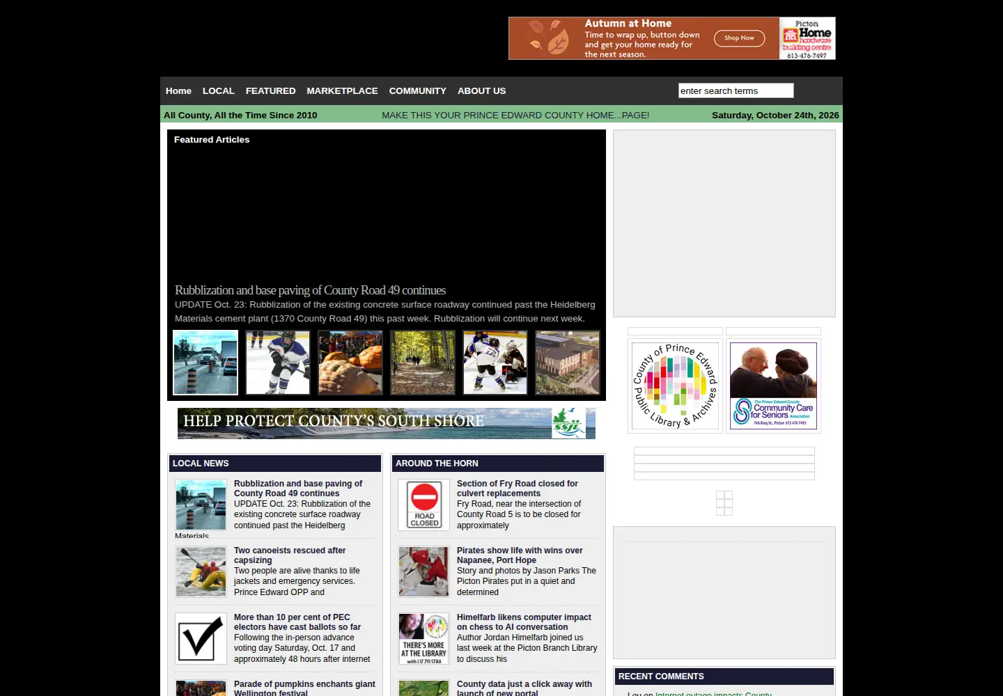 Screenshot of countylive.ca