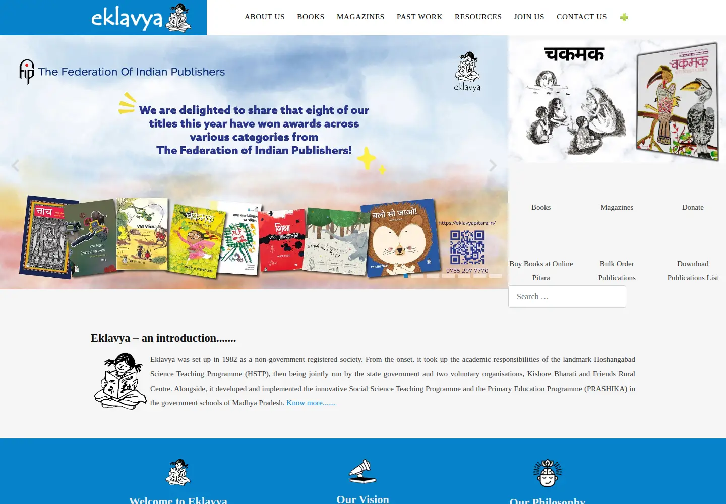 Screenshot of eklavya.in