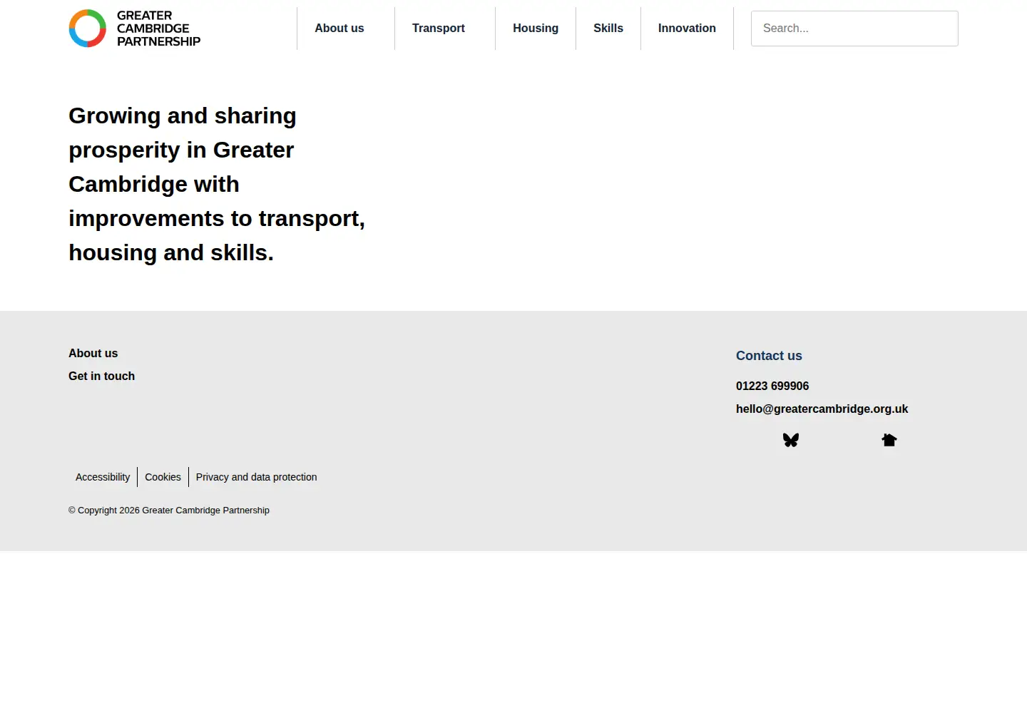 Screenshot of greatercambridge.org.uk