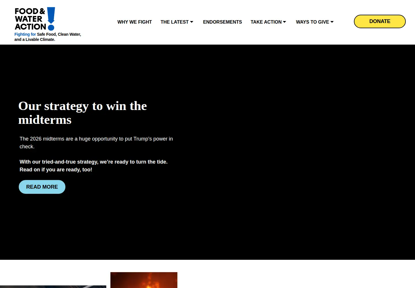 Screenshot of foodandwateraction.org