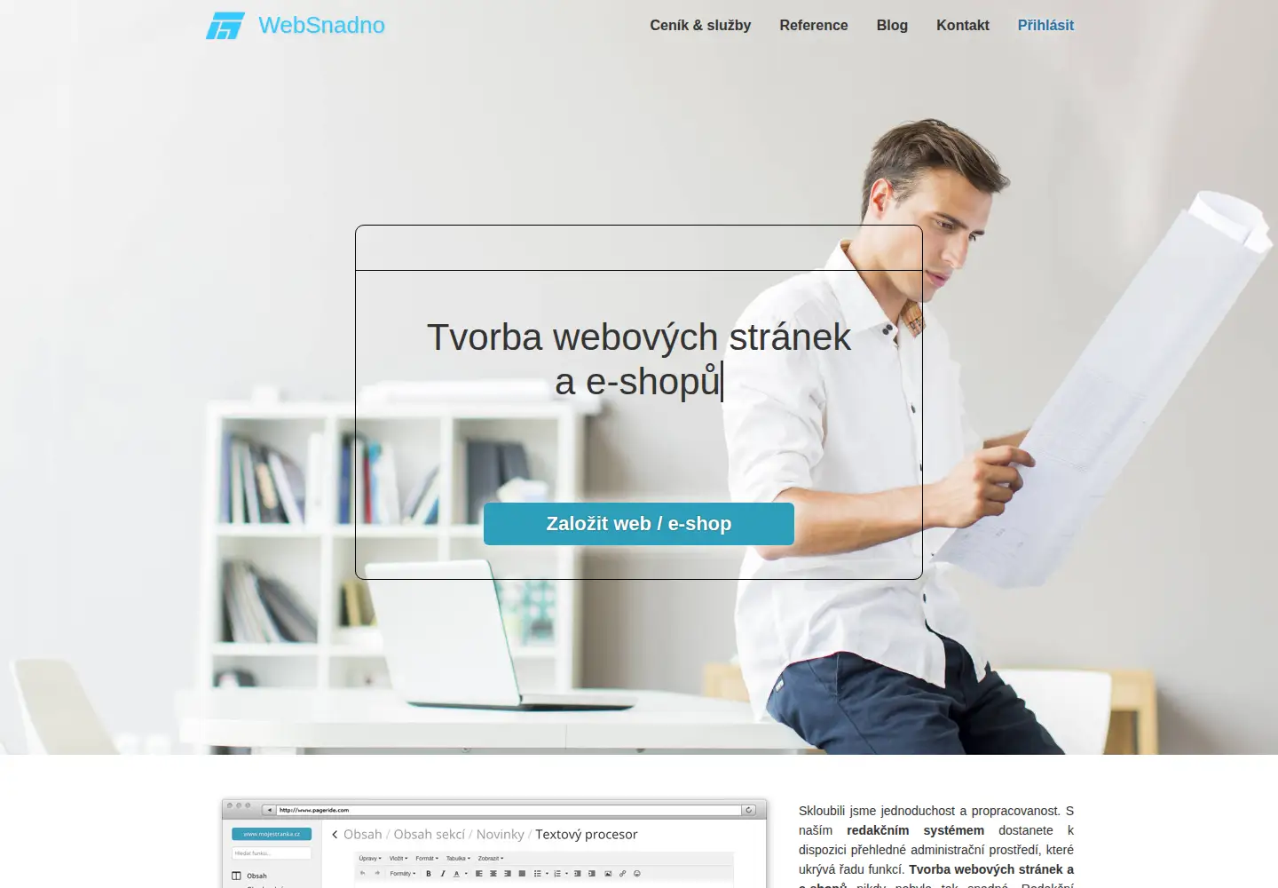 Screenshot of websnadno.cz