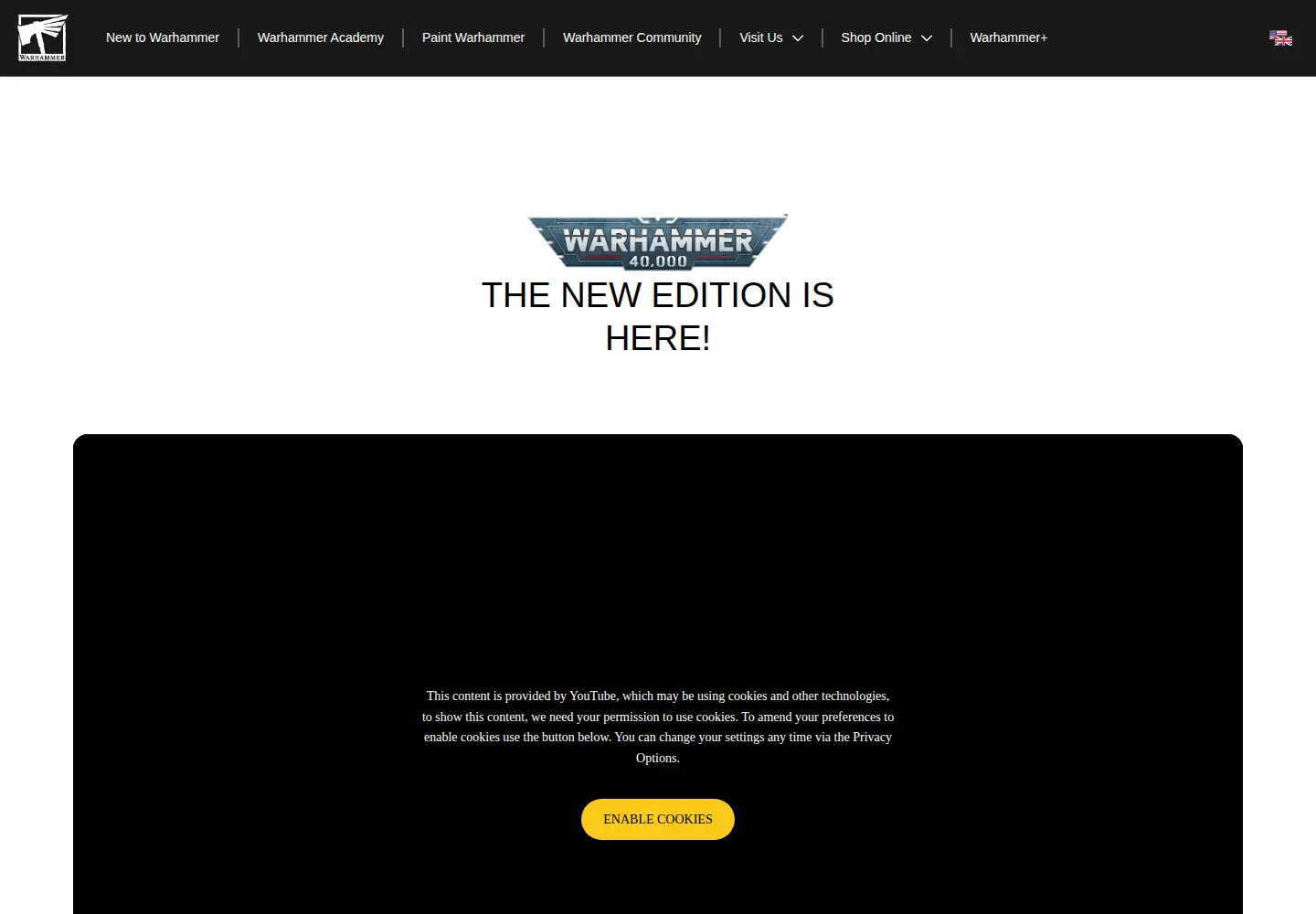 Screenshot of warhammer40000.com