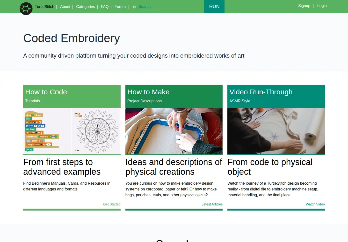 Screenshot of turtlestitch.org