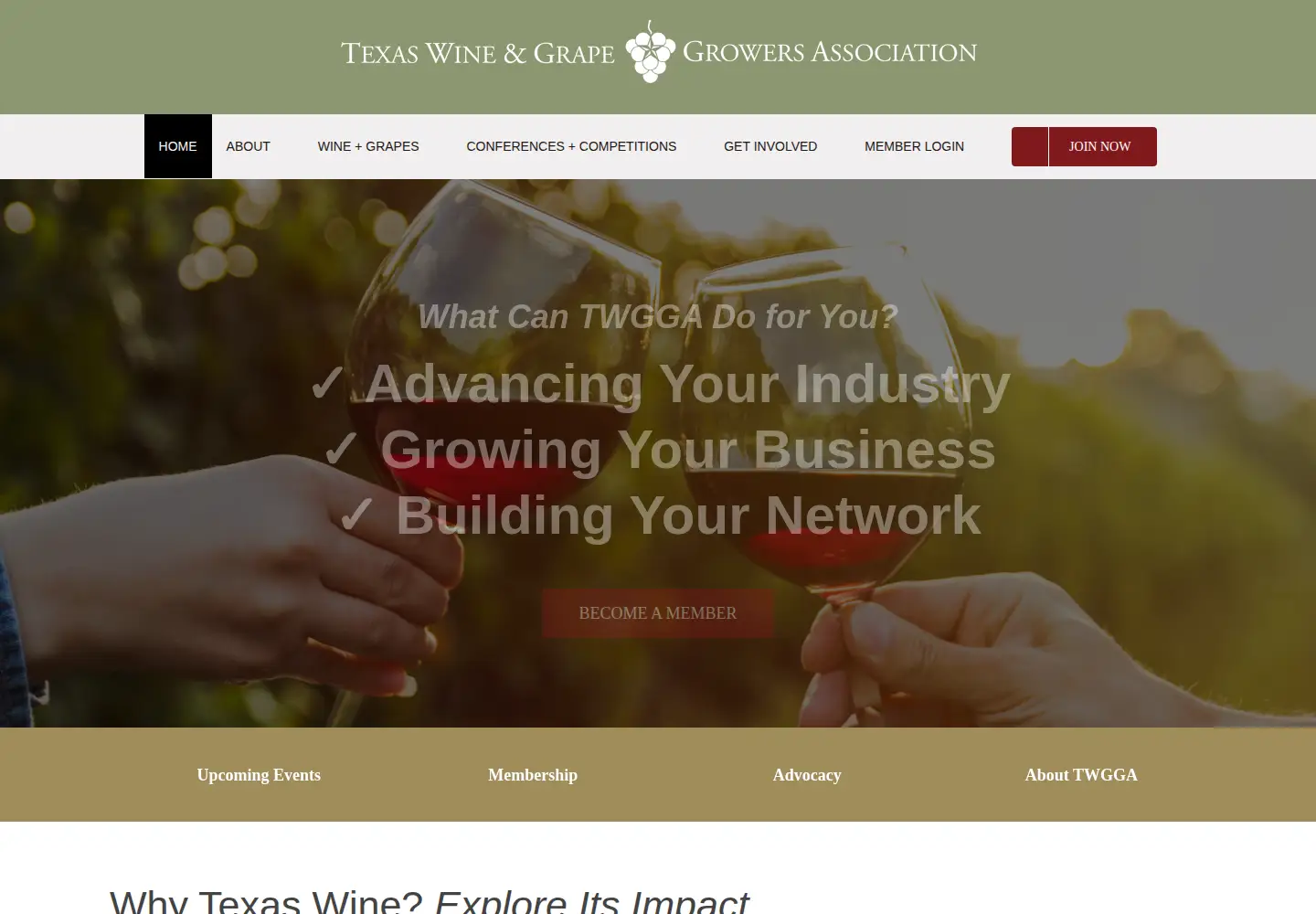 Screenshot of txwines.org