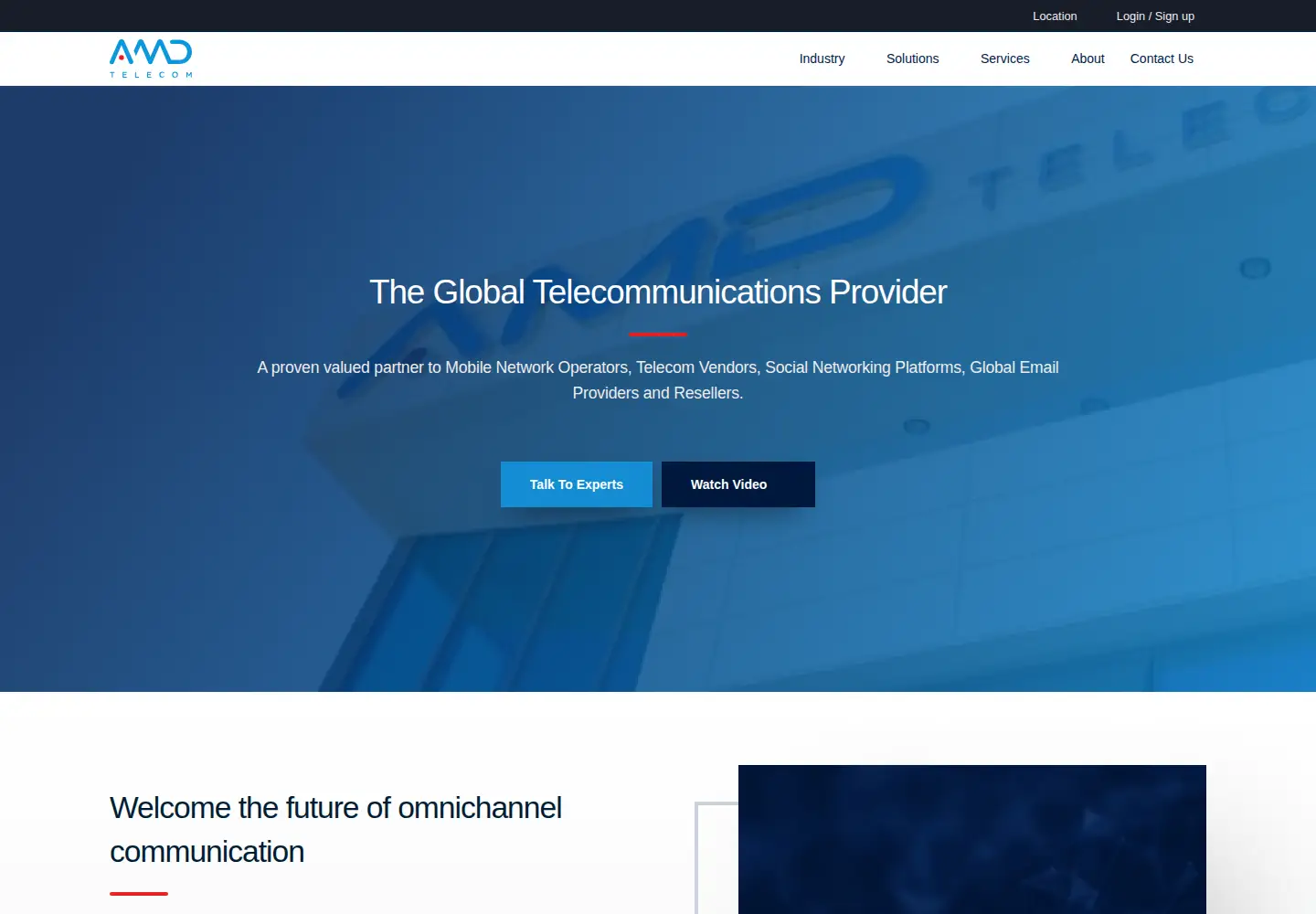Screenshot of amdtelecom.net