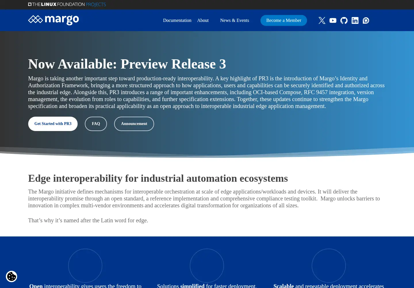 Screenshot of margo.org