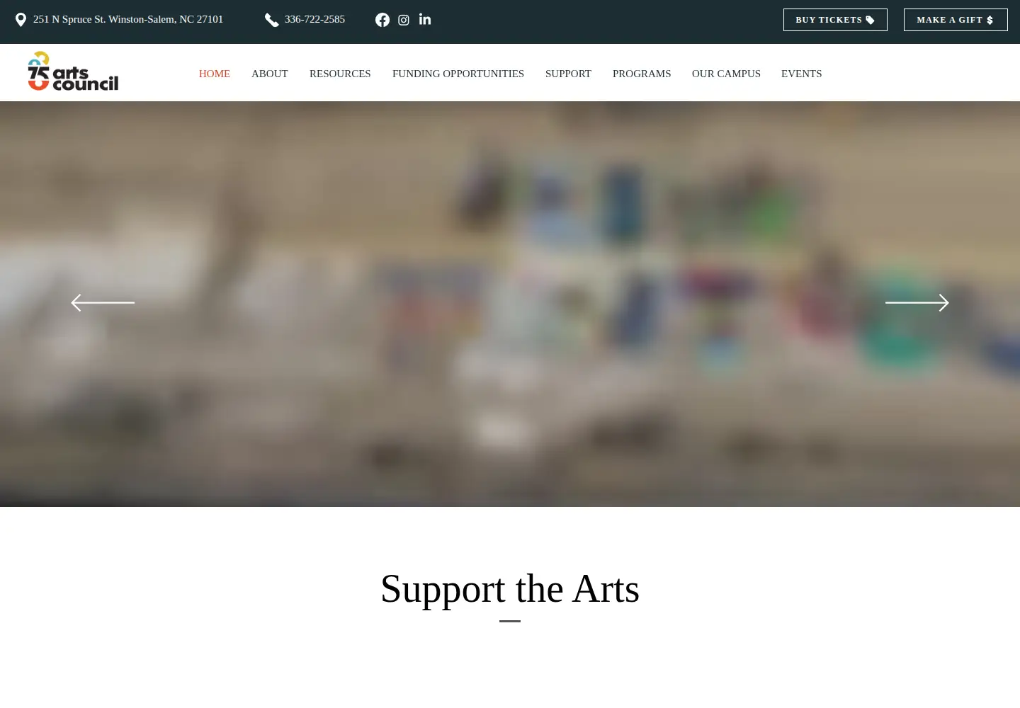 Screenshot of intothearts.org