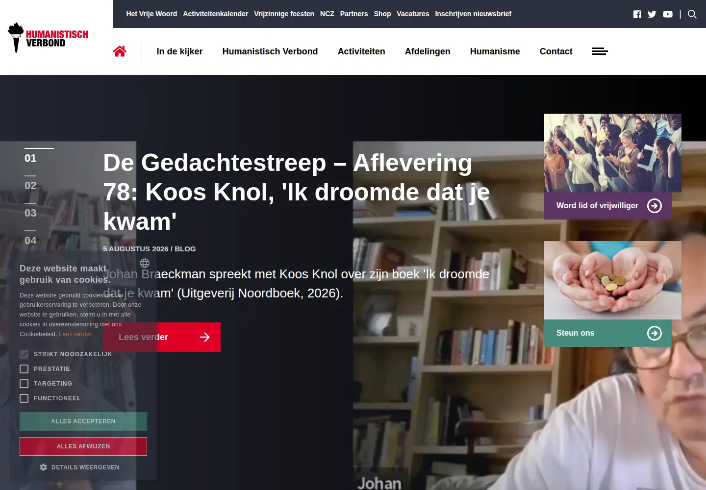 Screenshot of humanistischverbond.be