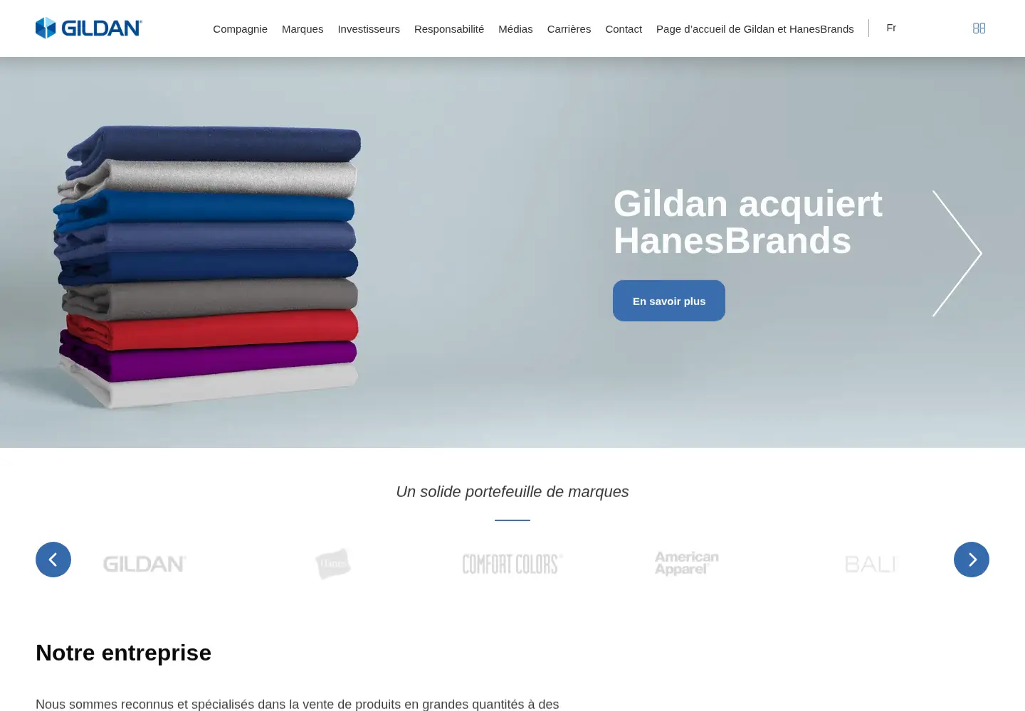 Captured homepage of gildancorp.com in the current scan
