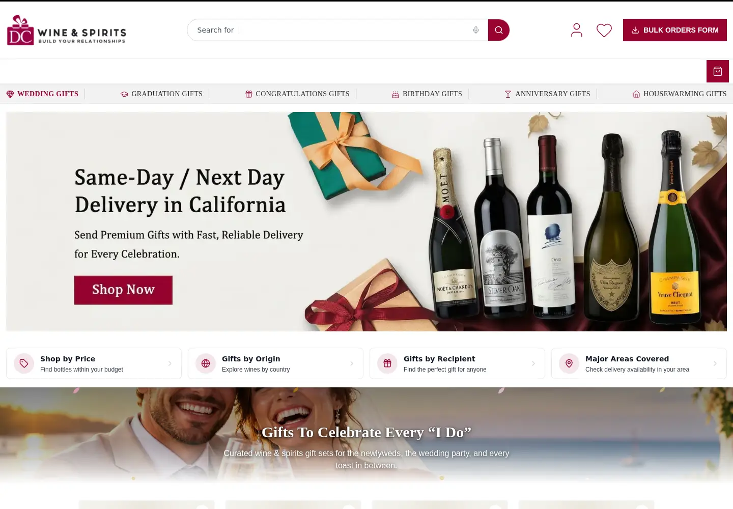 Screenshot of dcwineandspirits.com