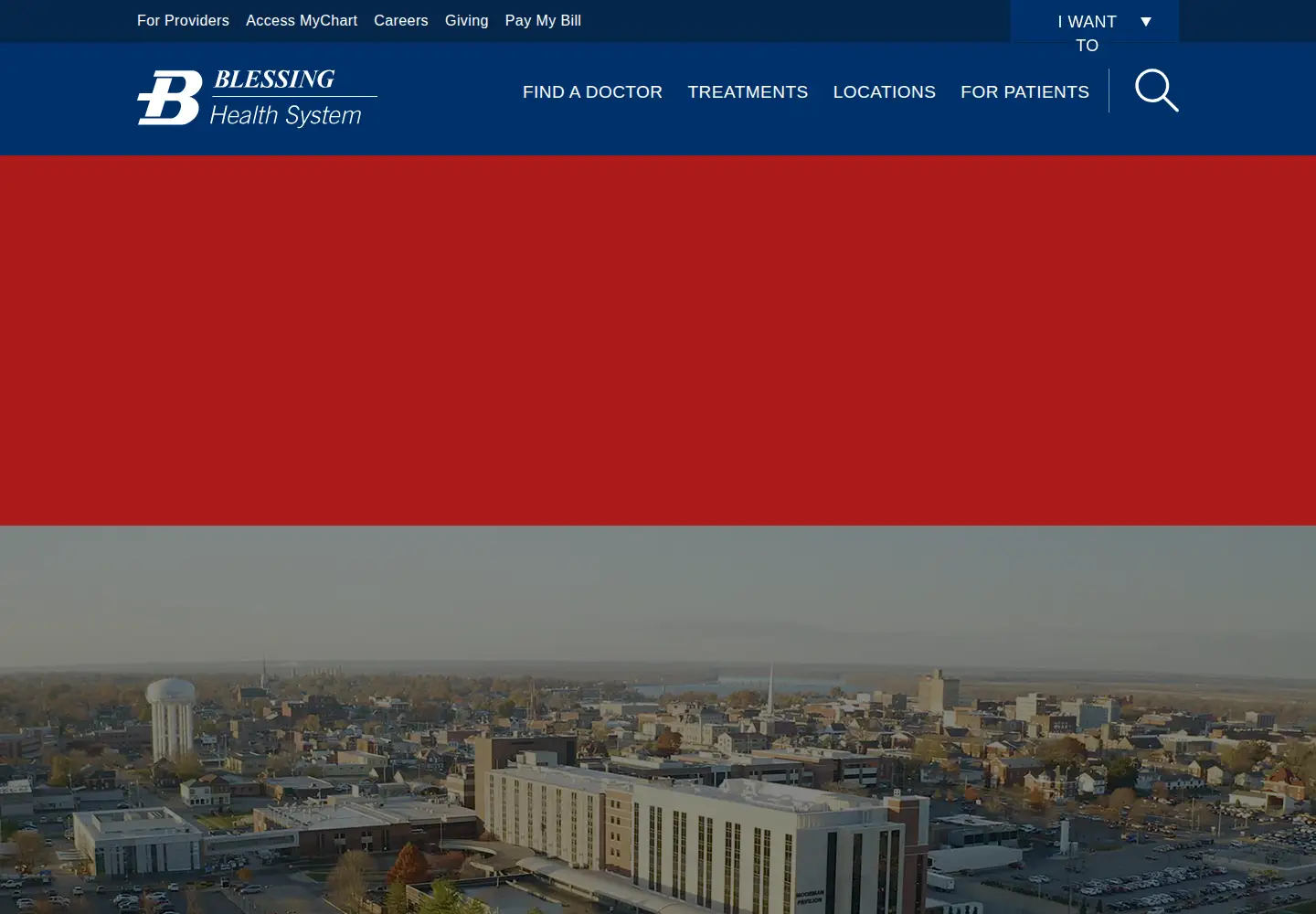 Screenshot of blessinghealth.org