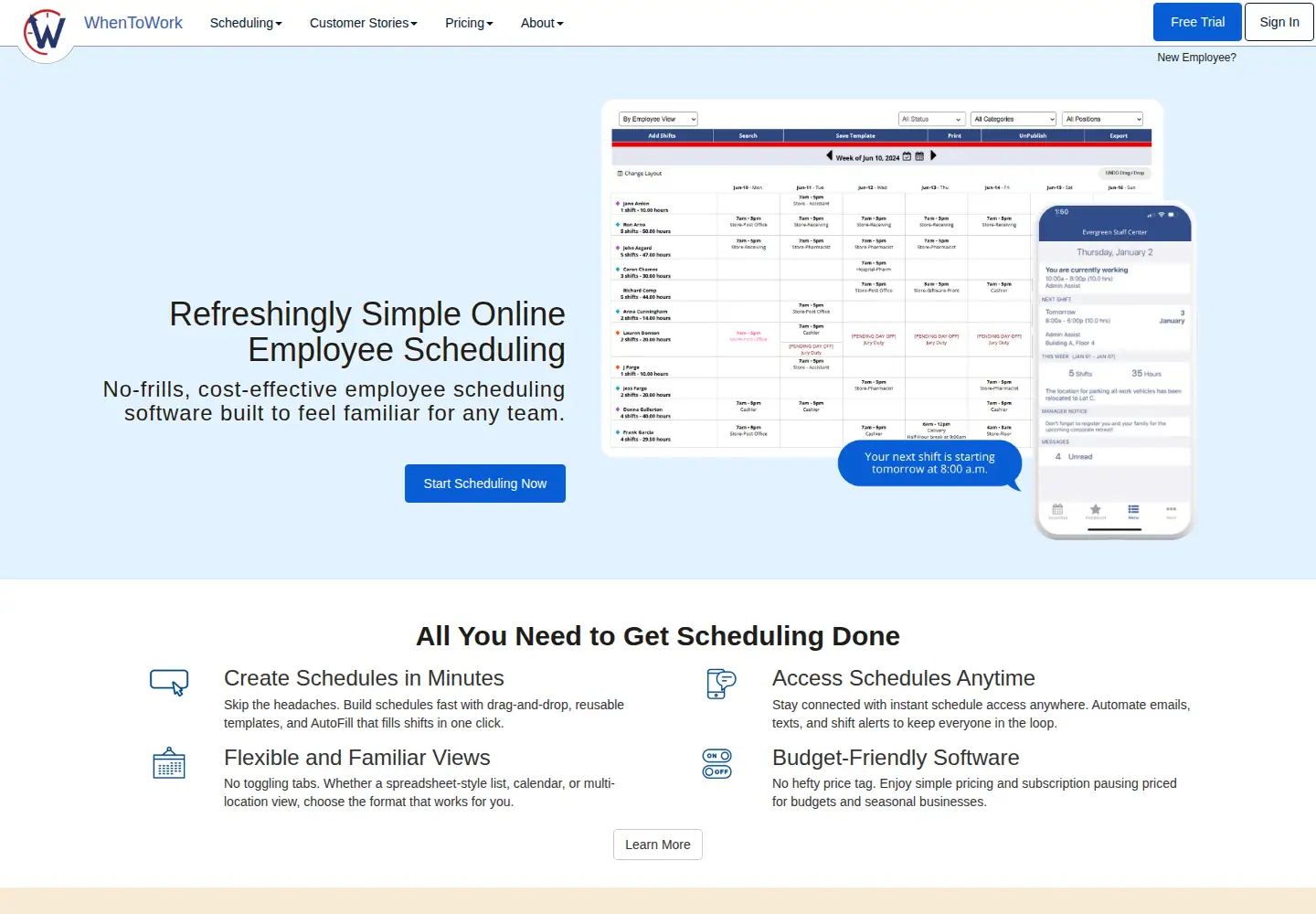 Screenshot of whentowork.com