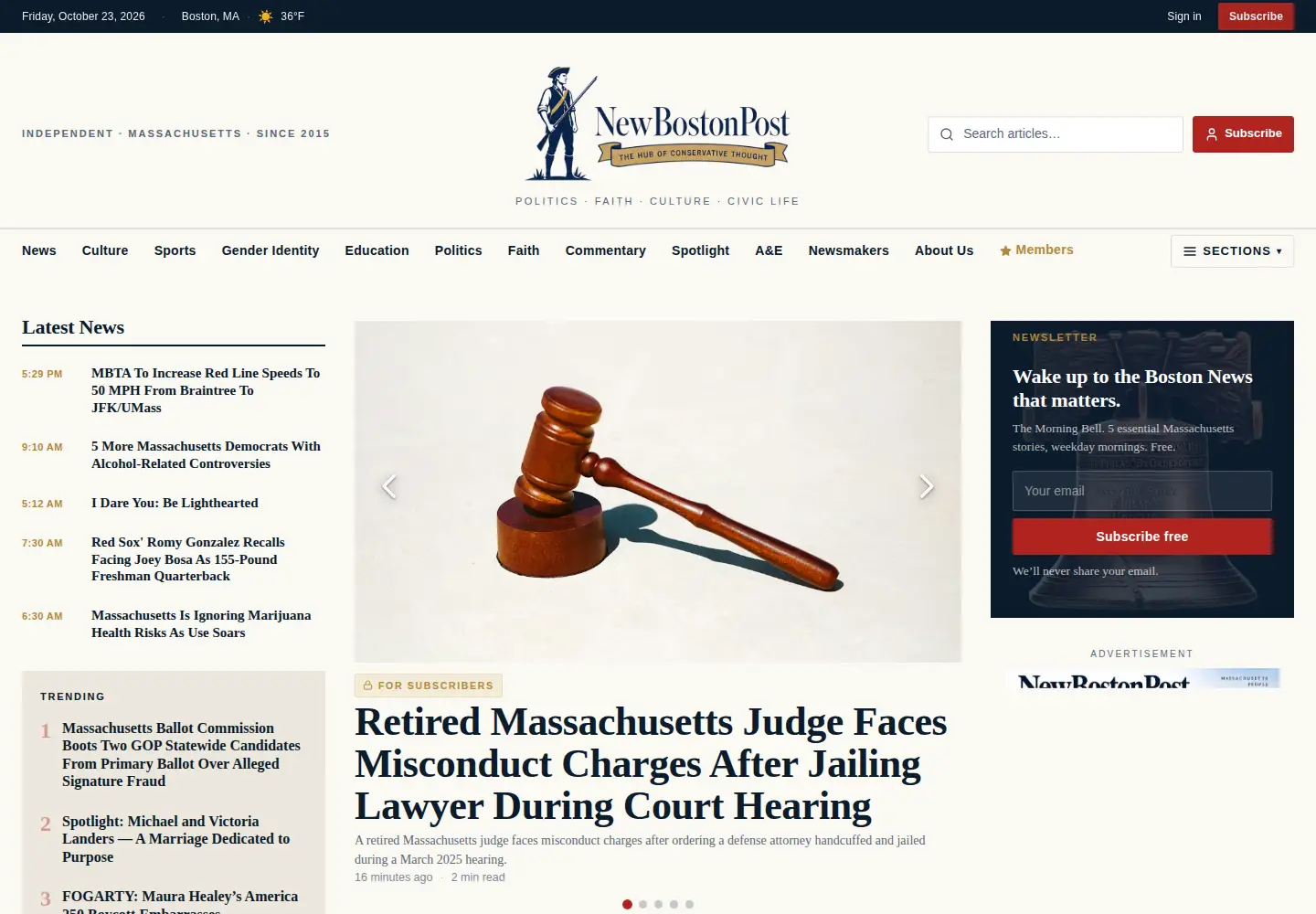 Screenshot of newbostonpost.com