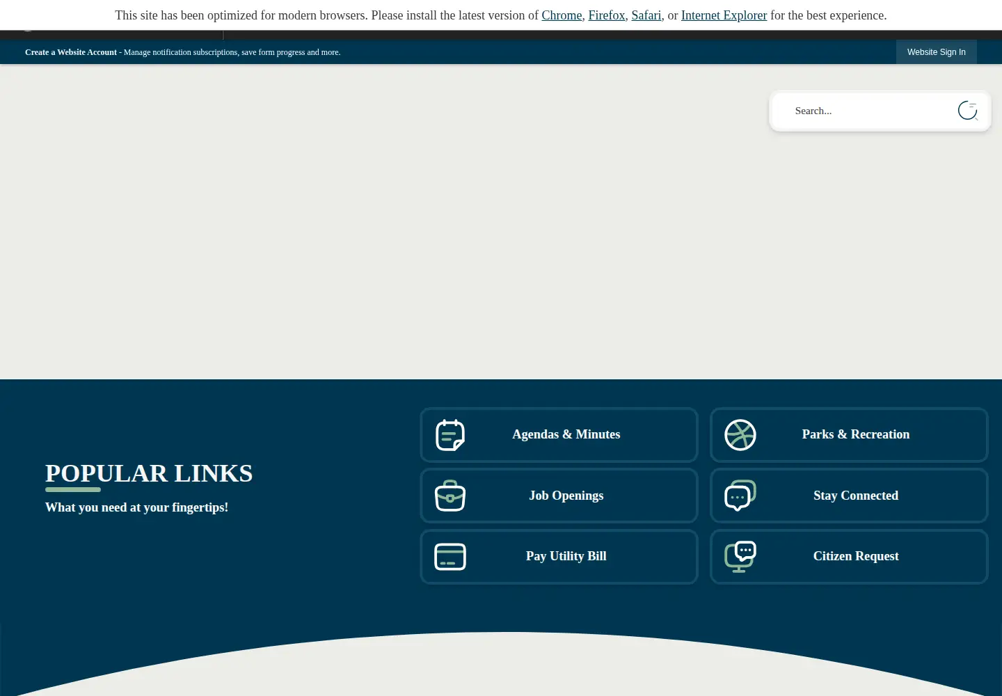 Captured homepage of cityofcartersville.org in the current scan