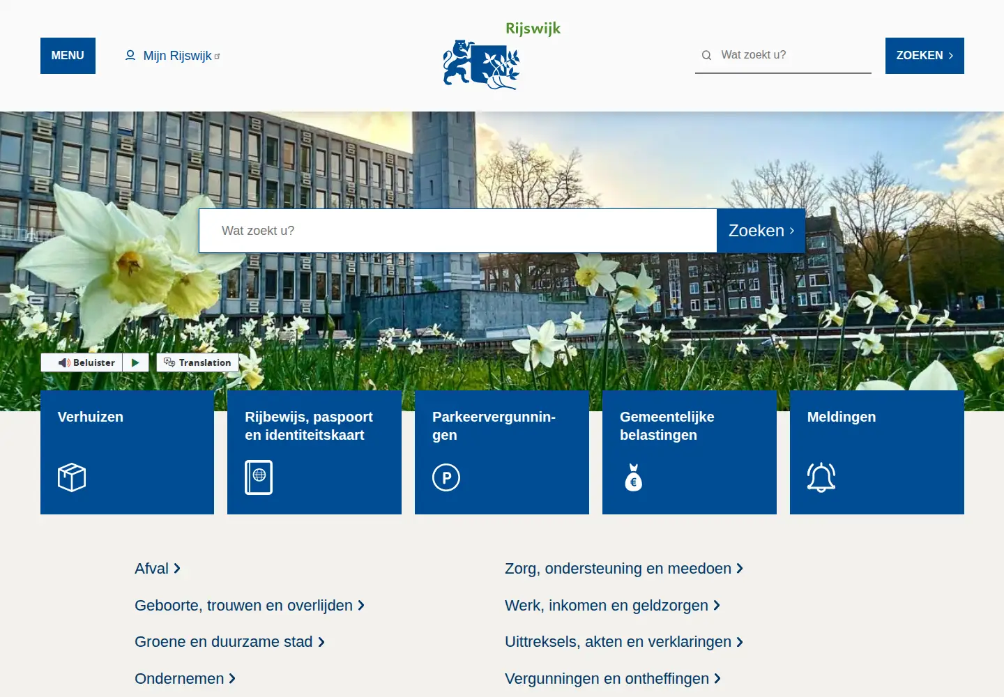 Screenshot of rijswijk.nl
