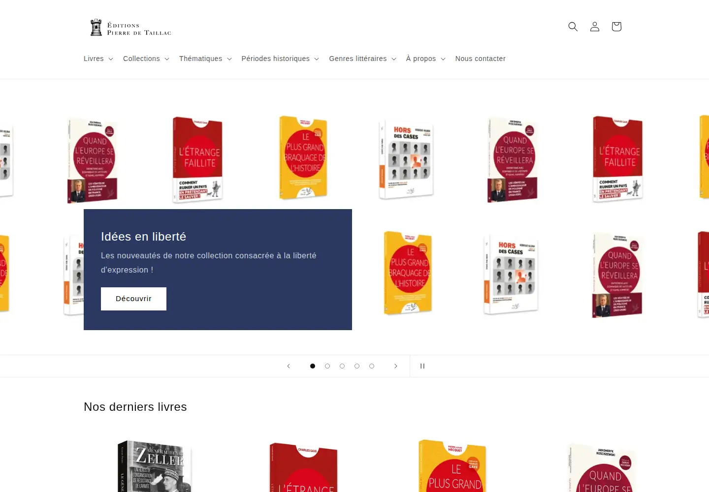 Screenshot of editionspierredetaillac.com